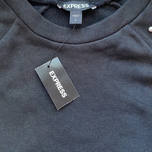NWT Express Embellished Crew Neck Sweatshirt size S - Picture 3 of 6